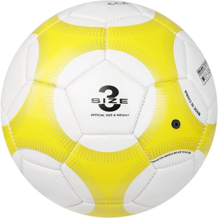 Ballon de Football Enfant - Balle de Foot Gonflable de Sport/Loisir/Match  Jouet Cadeau d'anniversaire Noël(15cm/Taille 3) - Jaune - Cdiscount Sport