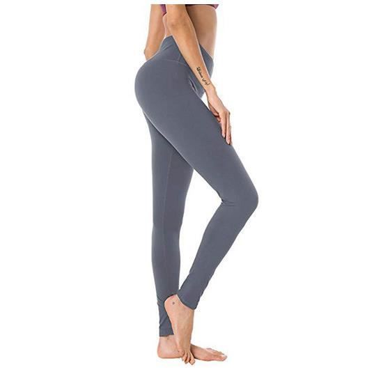 Legging Femmes Pantalon de Sport, Jegging Taille Haute Femme Yoga Opaque Doux Grande Taille Gris