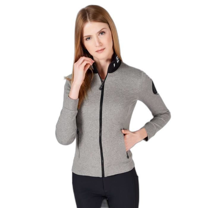 Sweatshirt polaire zippé femme Peak Mountain Afonor - gris perle - L