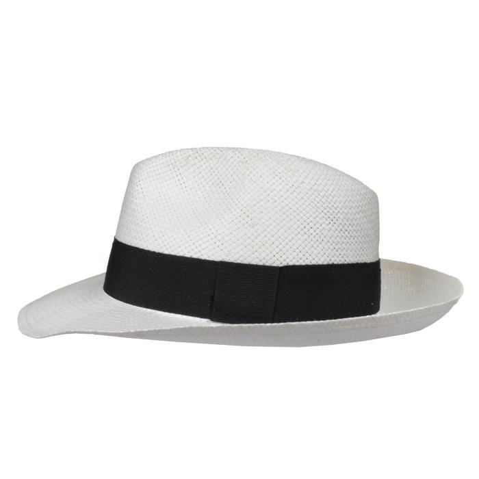Chapeau panama blanc - Horka - tissé à la main - pour homme Chapeau panama blanc - Horka - tissé à la main - pour homme