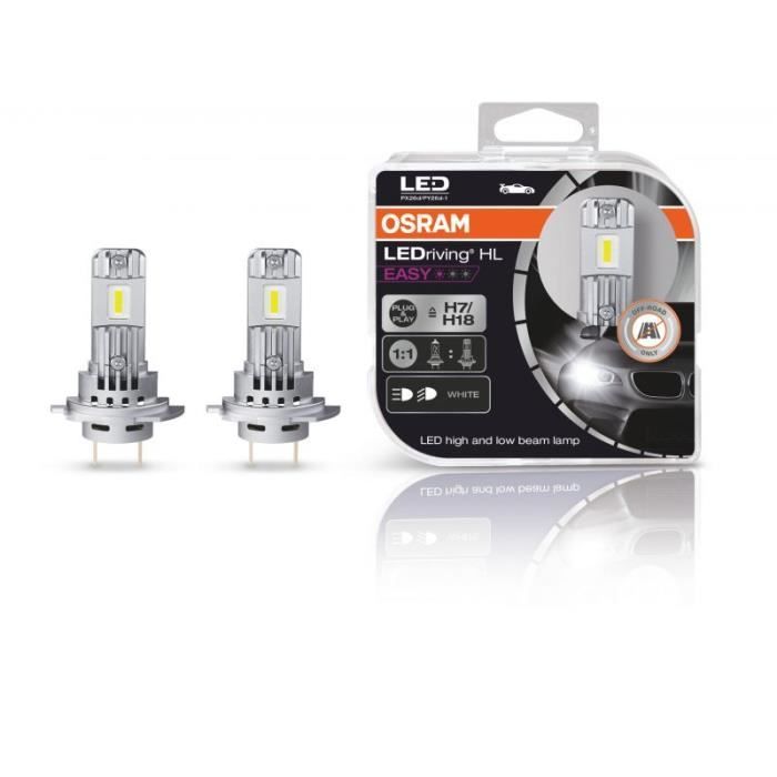 2 ampoules feu auto LEDriving® HL EASY H7/H18 Osram 64210DWESY-HCB