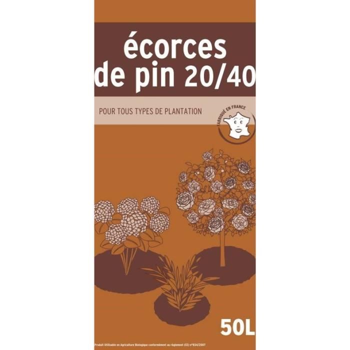 Ecorces De Pin 20 40 Pour Tous Types De Plantation 50l Achat Vente Engrais Ecorces De Pin 50l Cdiscount