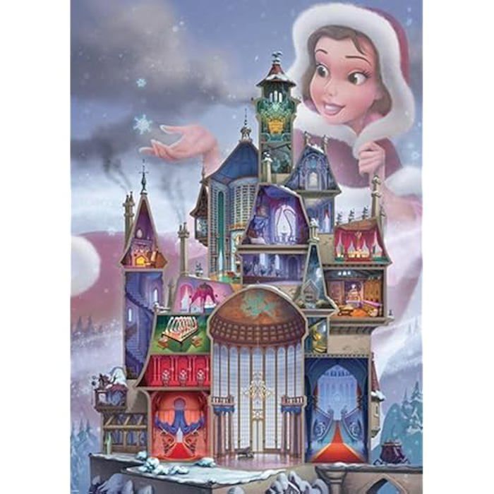 Puzzle - RAVENSBURGER - Disney Castles Belle 1000 pièces - 51 x 71 cm - La Belle et la Bête - Dès 14 ans