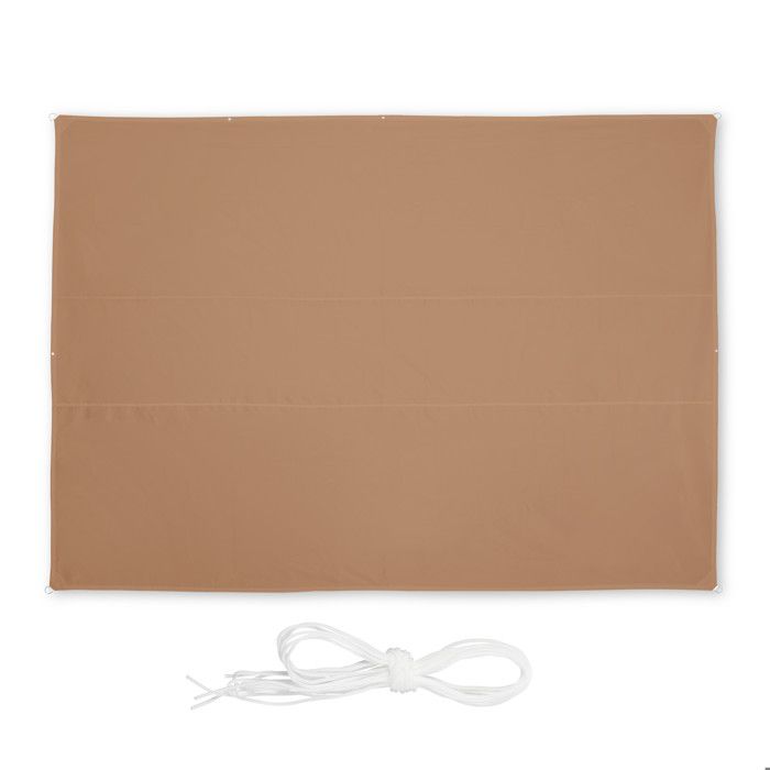Voile D'ombrage Relaxdays 3x4 M - Protection UV 30+, Imperméable - Pour Terrasse, Balcon, Jardin, Piscine - Marron