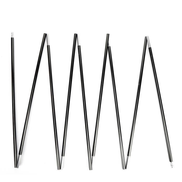 Lot De 2 Mâts De Tente Pliables En Fibre De Verre – 6 Segments Chacun – Longueur 330 Cm – Pliable, Léger – Pour Tente 1-2 Personnes, Camping, Randonnée