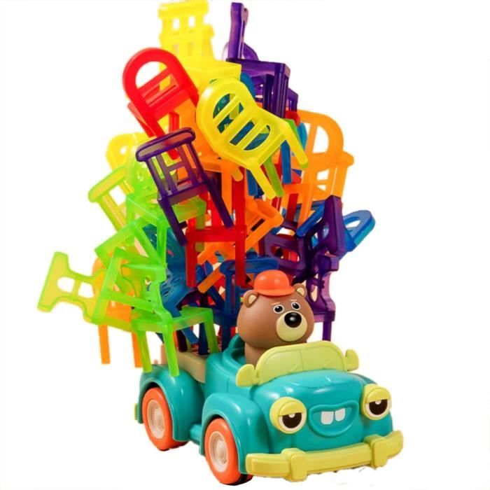 Jeu D'équilibre Tetra Tower Goorder - 32 Blocs Colorés | Jouet Montessori Pour Enfants 3+ Ans