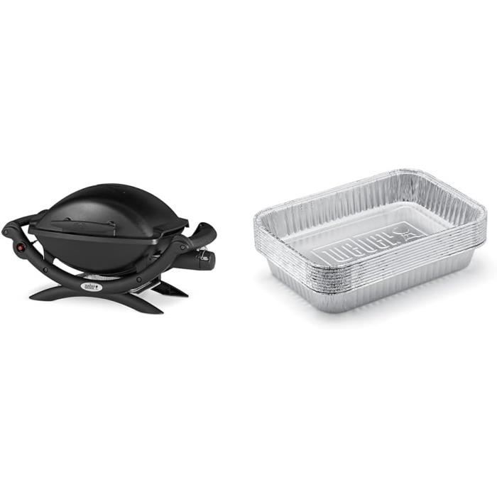 Barbecue Gaz Weber Q1000 - Surface Cuisson 43x32cm - Grille Fonte émaillée - Portable Pour Nomade