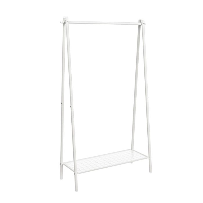 Portant à Vêtements - SONGMICS - Cadre en Acier - Tringle 40kg - Étagère 15kg - Blanc Portant à Vêtements - SONGMICS - Cadre en Acier - Tringle 40kg - Étagère 15kg - Blanc