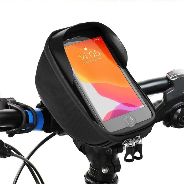 Sacoches de Cadre Vélo Support Telephone Velo Étanche, Accessoires VTT