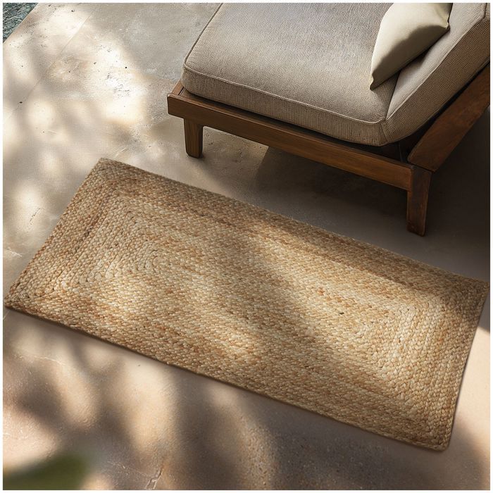 Tapis TecTake Aspect Jute 60x90cm | Style Bohème, Polypropylène | Salon, Chambre, Extérieur