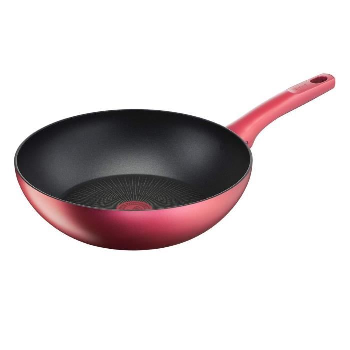 Wok - TEFAL - IH Red Unlimited - 28 cm - Anti-adhésif - Tous feux et induction