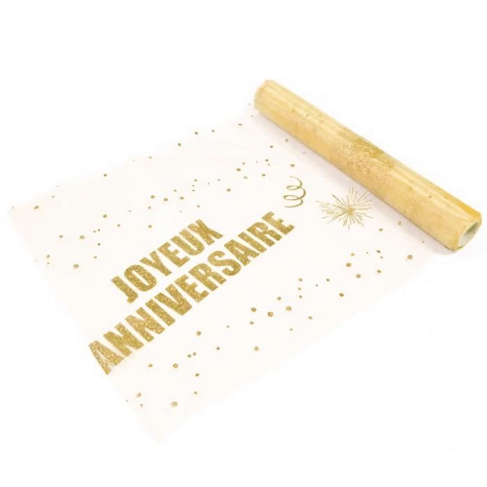 chemin de table anniversaire Chemin De Table Joyeux Anniversaire Achat Vente Pas Cher chemin de table anniversaire