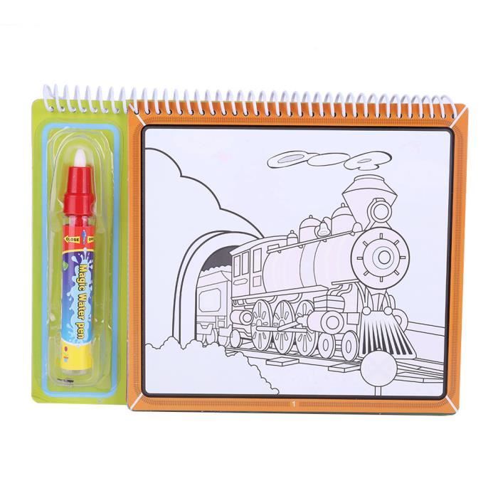 Livre de coloriage magique avec un crayon à dessin pour enfants Peinture  pour enfants Jouet d'apprentissage (Véhicule)-HUA