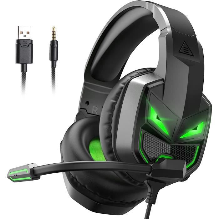 Casque Gaming HW11 Vakedy - Filaire PC/PS5/PS4/Xbox - Réduction Bruit - Blanc
