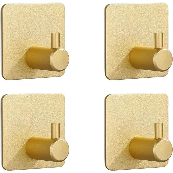 Lot De 4 Crochets Adhésifs Pour étagère De Douche - Fixation Sans Perçage, Supporte 5 Kg