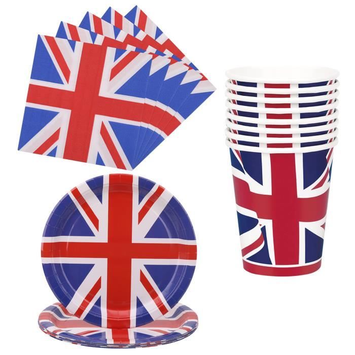 Kit Décoration Anniversaire Tornade - 20 Personnes (Assiettes, Tasses, Serviettes, Nappe, Pailles)