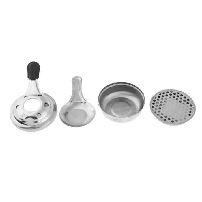 Mini Brûleur à Alcool Camping - Poêle De Poche Inox 185x185x85mm - Neuf