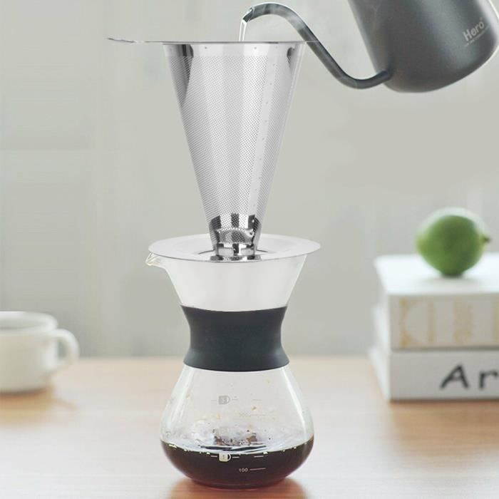 Goutte à Café Professionnel En Acier Inoxydable - Filtre Permanent Pour Café Filtre