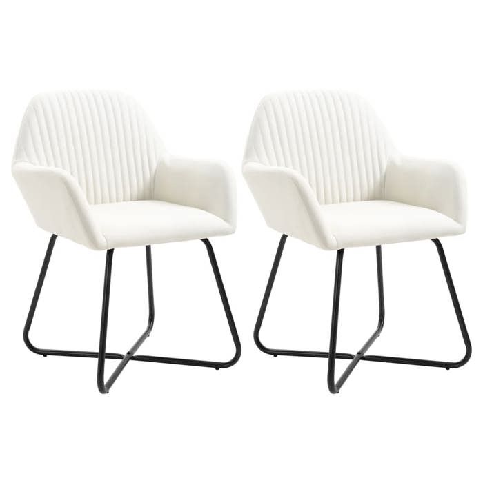 vidaXL 2x Chaises de Salle à Manger Chaises à Dîner Chaises de Cuisine Chaises de Repas Chaises de Salon Maison Intérieur 249809