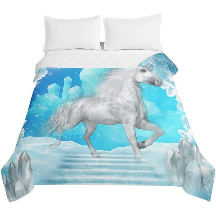 Couvre-lit Matelassé Tigre 3D - Taille 150x200 Cm - Microfibre - Hiver/Été - Pour Lit 1-2 Personnes