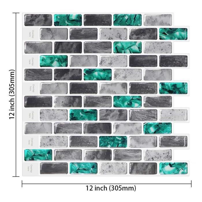 YJC0001-3D Mosaique Carrelage Adhesif Mural Imperméable Auto-adhésif Sticker Carrelage 23.6X23 YJC0001-3D Mosaique Carrelage Adhesif Mural Imperméable Auto-adhésif Sticker Carrelage 23.6X23