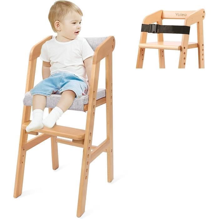 Chaise Haute Evolutive pour bébé Tabouret Enfant Réglable Fabriqué en