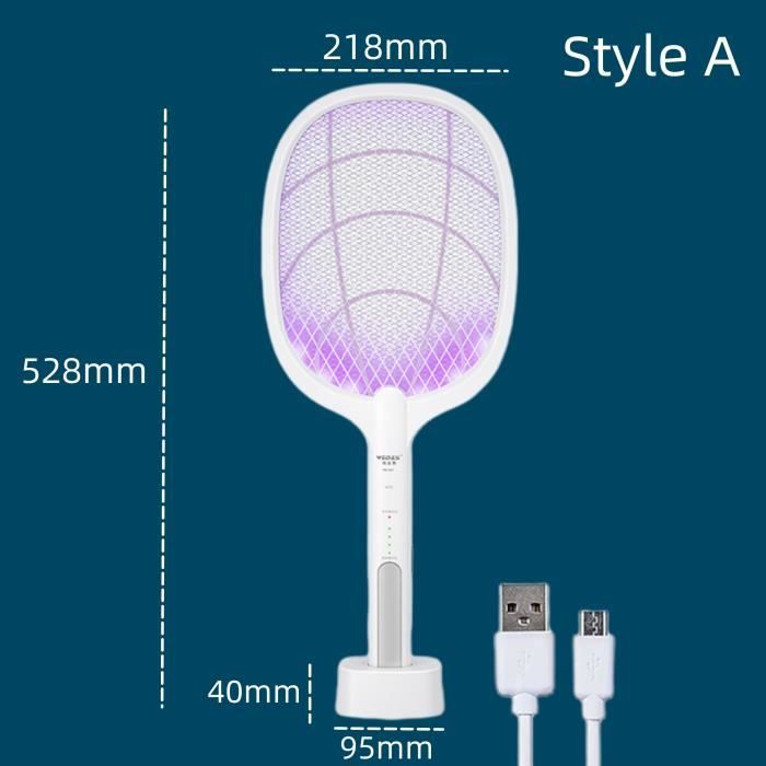Dufuso Lampe Anti-Moustique Électrique 2-en-1 LED Tricolore UV 2500V 14.8W - Tue Mouches Intérieur & Extérieur