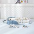 Lit Bébé Portable en Coton Reducteur de lit Pliable Nid pour nouveau-né nourrisson de voyage Lavable Berceau 0-2 Ans, Animaux Bleu-1