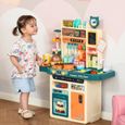Cuisine pour enfant - dinette - jeu d'imitation complet 113 accessoires variés - fonctions sonores et lumineuses - PP ABS-1
