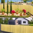 Canisse PVC LILIIN pour jardin balcon terrasse, clôture brise-vent, Stores Balcon, Brise vue 160x300cm, Bambou-1