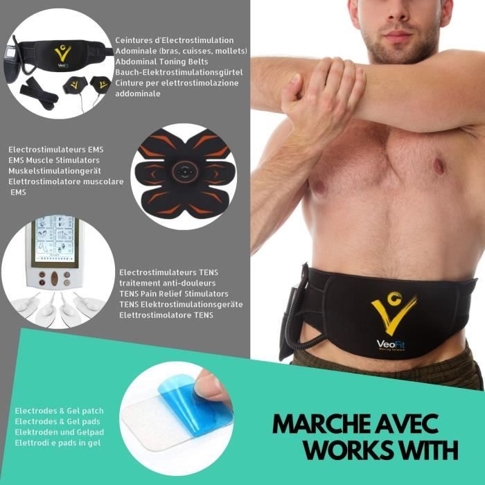 30 Pièces Électrode de Ceinture,Compatible avec Abs Series, Électrode de  Rechange pour Slendertone Ceintures Musculation Abdominales - Cdiscount  Sport