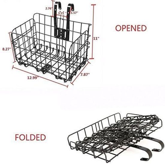 Support Fixe Pour Panier De Vélo - En Métal, 9x6.8 Cm, Noir, Pour VTT Et Vélo De Route