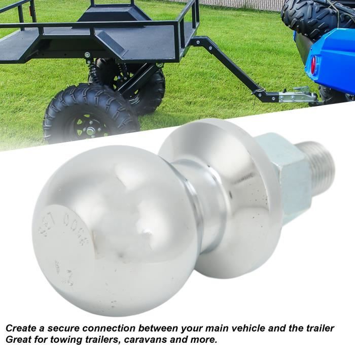 Boule D'attelage AL-KO AK 7 V - Pour Remorque Sans Freins 750kg - Timon Type T - Montage 2 Vis