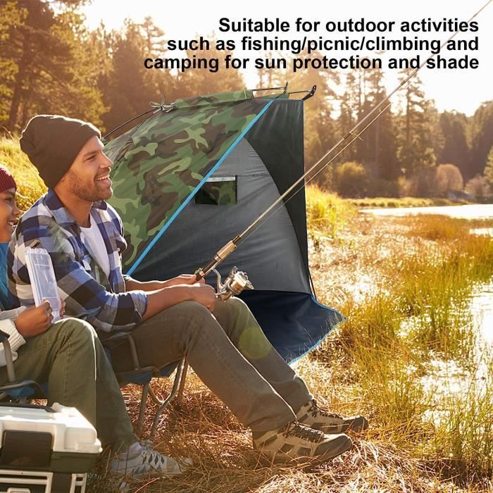 Tente De Pêche Et Camping 2 Places – Compacte, étanche, Facile à Monter – Idéale Pour Vos Sorties Nature