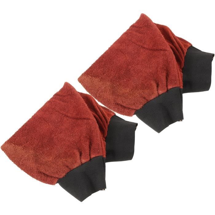 Manchettes De Protection En Cuir Pour Soudeur - Paire, Cuir De Vache - Taille Unique Unisexe - Neuf