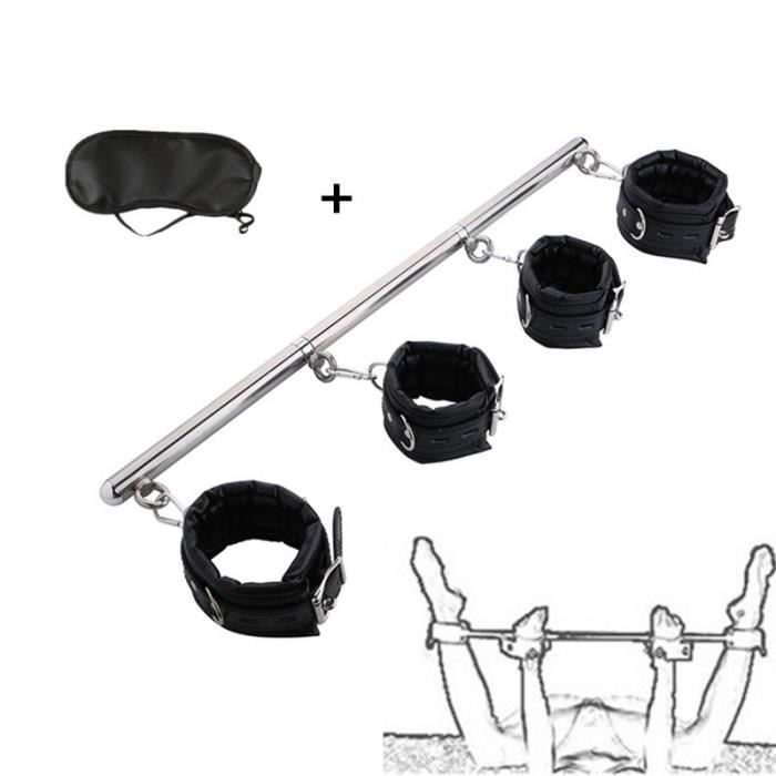 Menottes BDSM - 2 Contraintes Ajustable Chevilles Ou Poignets En Fourrure Rose 3700828827441