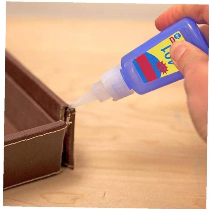 Colle Super Glue liquide 401 multi-usages sec instantane transparent pour  le collage de materiaux poreux Bois Papier Cuir Tissu ,332 - Cdiscount  Bricolage