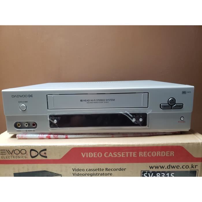 MAGNETOSCOPE DAEWOO SV-831S LECTEUR ENREGISTREUR CASSETTE K7 VIDEO VHS 6  TETES HIFI STEREO NEUF - Cdiscount TV Son Photo