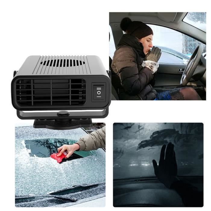 Chauffage Voiture 4 En 1 Instantané 12V - Dégivreur, Désembueur Et Ventilateur Rotatif 360° Pour Tout Véhicule - 9