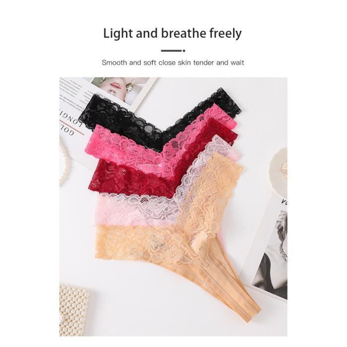String Dentelle Femme Banamic - Sans Couture, Taille Basse, Confortable Et Sexy