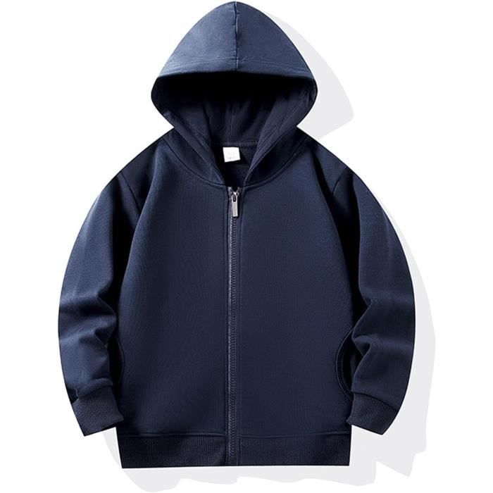 Sweat a Capuche Enfant Garcon Zippé Manteau Enfant Hiver Chaud