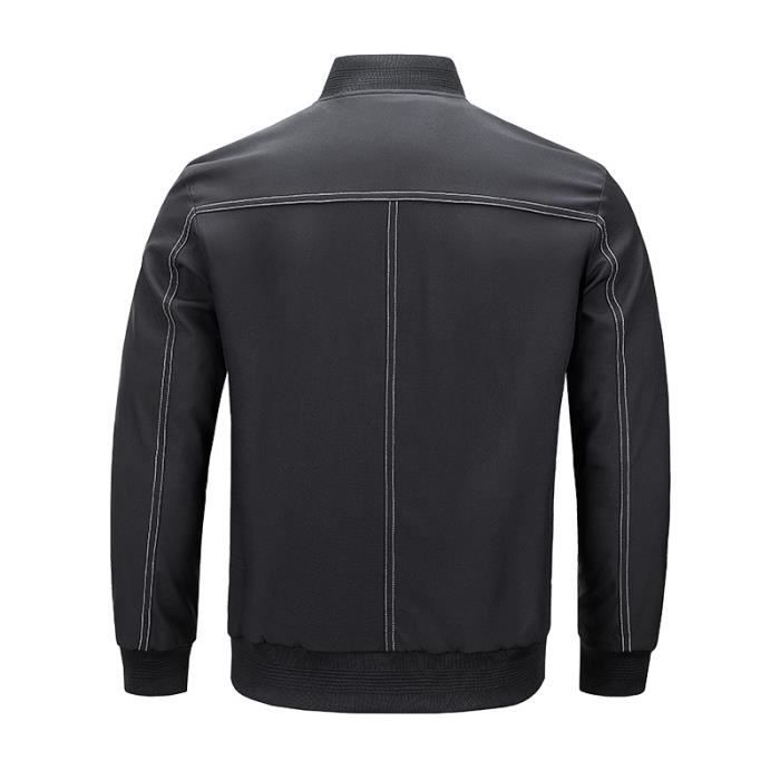 Blouson Grande Taille pour Homme Pas Cher Leger Casual Sport Automno Jacket Beige Blanc INSFITY Homme