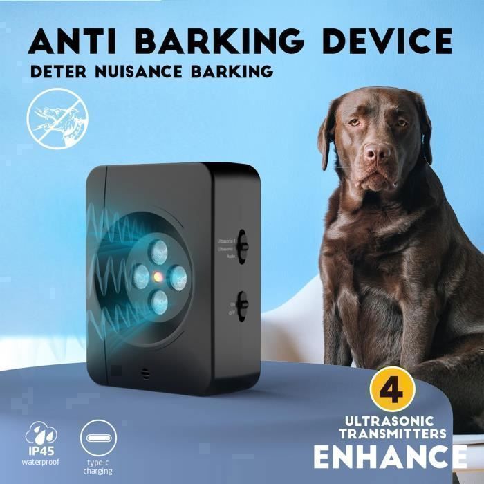 Anti-aboiement Ultrason Pour Chien - 3 Modes, Portée 33 Pieds - Intérieur/extérieur, Rechargeable - 6