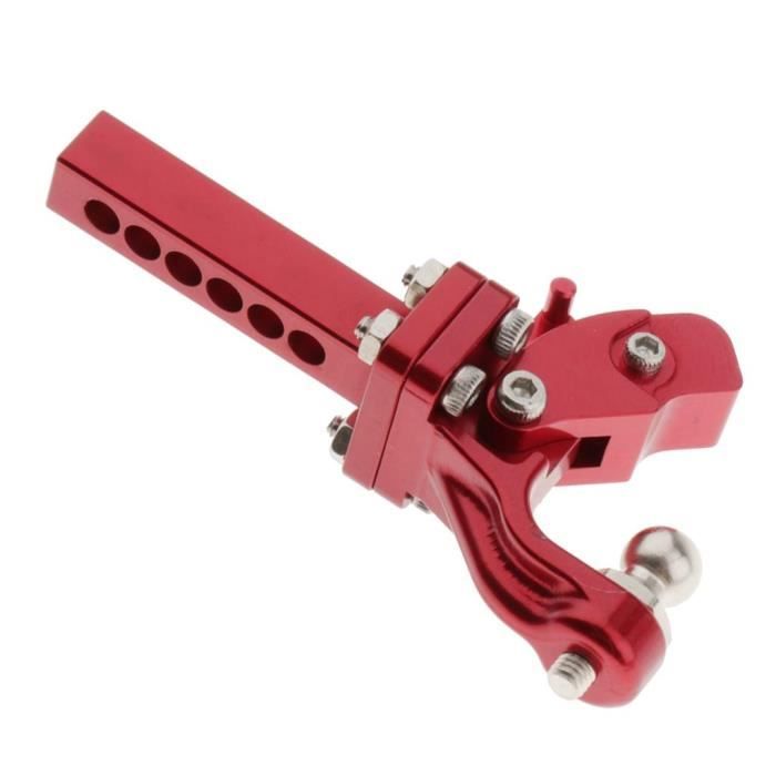 Dilwe Crochet De Remorque Métallique Pour Voiture RC 1/10 – Drop Hitch Noir 42 Mm