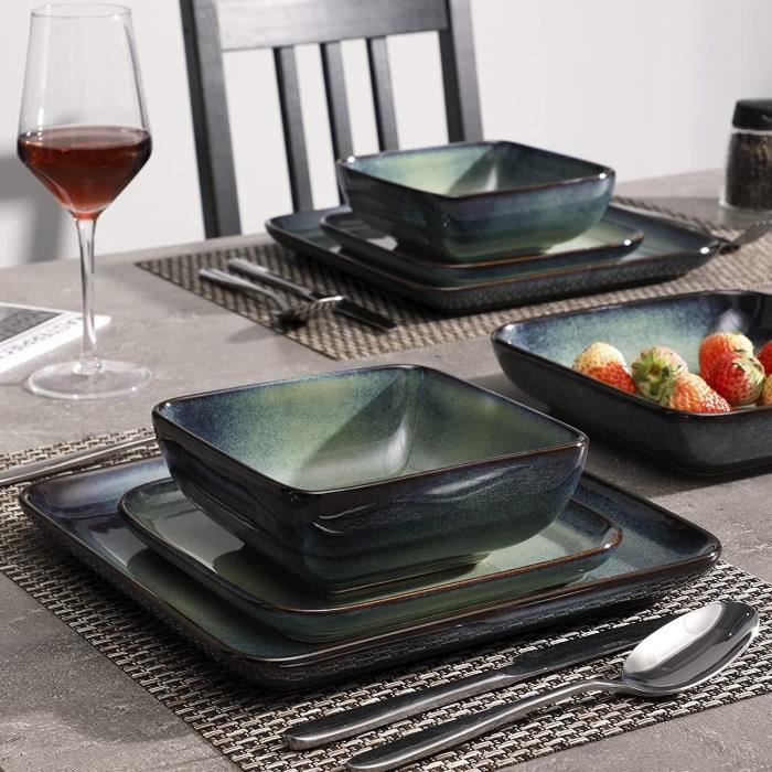 Service De Table 12 Pièces Vancasso Venus - Grès Gris Mat, Moderne - 6