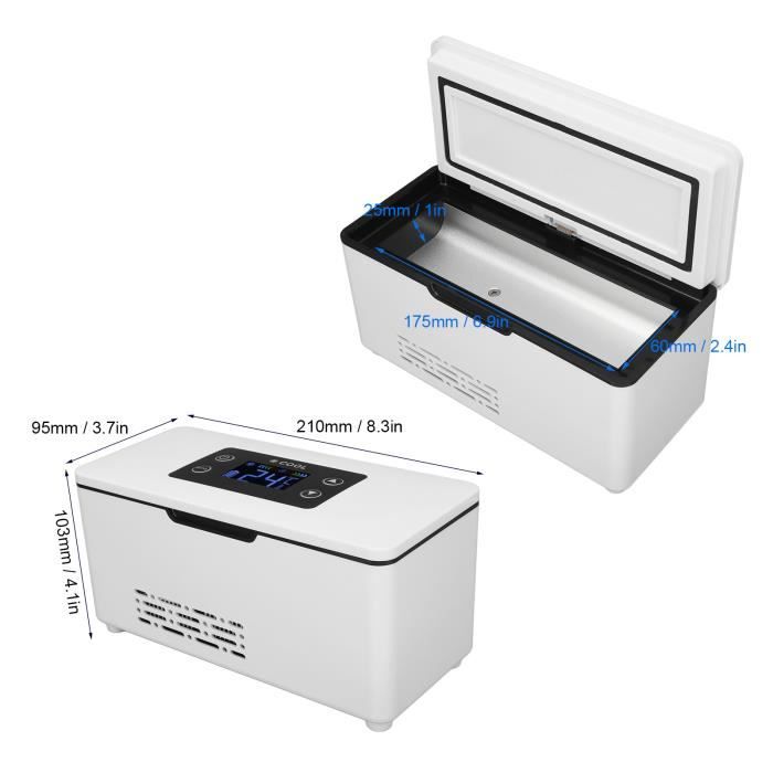 Glacière à Batterie - 40L/12V - Réfrigérateur Positif/Négatif