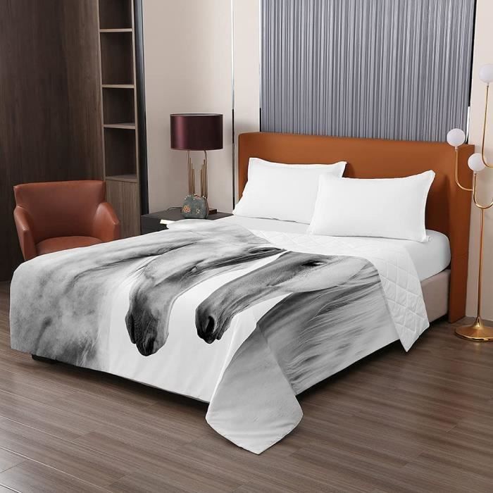 Couvre Lit Matelassée, Chickw1 Réversible Imprimé Doux Microfiber Couvre-lit Couverture de lit Jeté de Lit Dessus de Lit (Orange,200x230cm