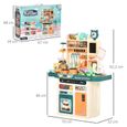 Cuisine pour enfant - dinette - jeu d'imitation complet 113 accessoires variés - fonctions sonores et lumineuses - PP ABS-2