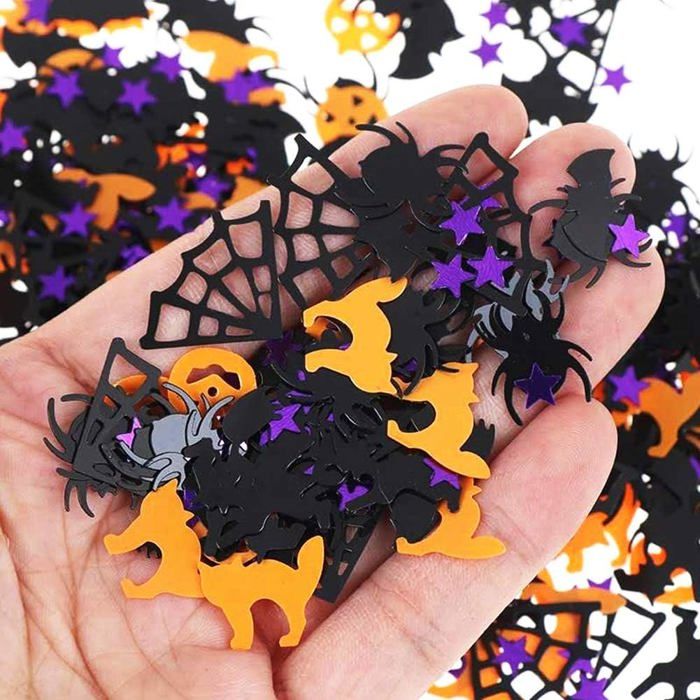 Kit Décoration Halloween 60 Pièces - Ballons Aluminium Et Latex, Bannière, Guirlandes Araignées/Sorcières - Noir Et Orange
