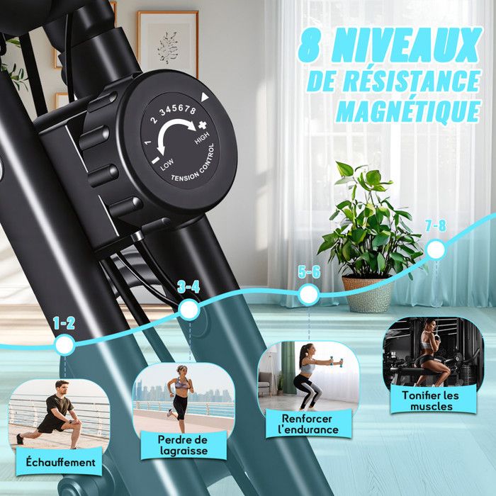 Vélo D'appartement Magnétique Pliable X TOP BIKE – Fitness Avec écran LCD, Neuf